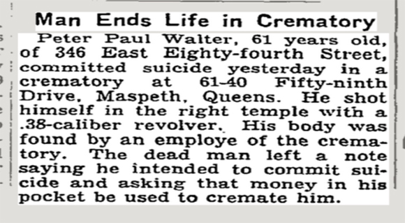 AMAZING STORIES: Man ends life in Crematory