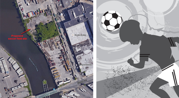 THINGS THAT ARE DUMB: Kids to play  soccer next to  a Superfund site