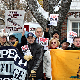 JPCA & Councilman Avella protest illegal houses on Mazeau Street