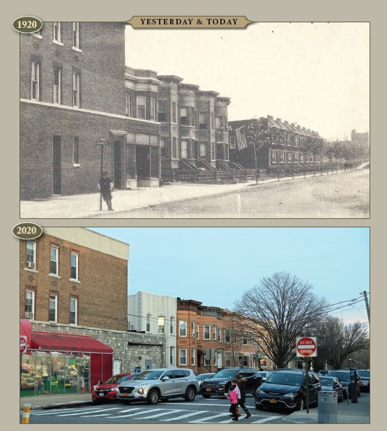 Yesterday & Today: 69th Place looking south at Grand Avenue