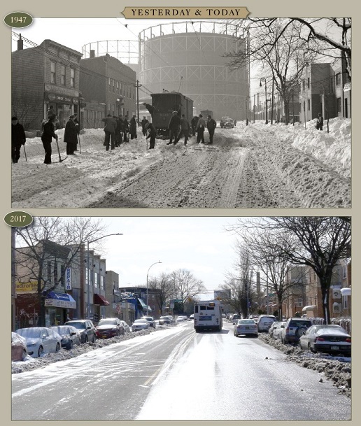 Yesterday & Today: Grand Ave looking west from 83rd Street