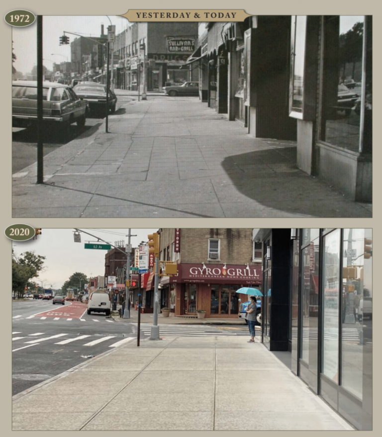 Yesterday & Today - Woodhaven Blvd north of 63rd Ave, looking south ...