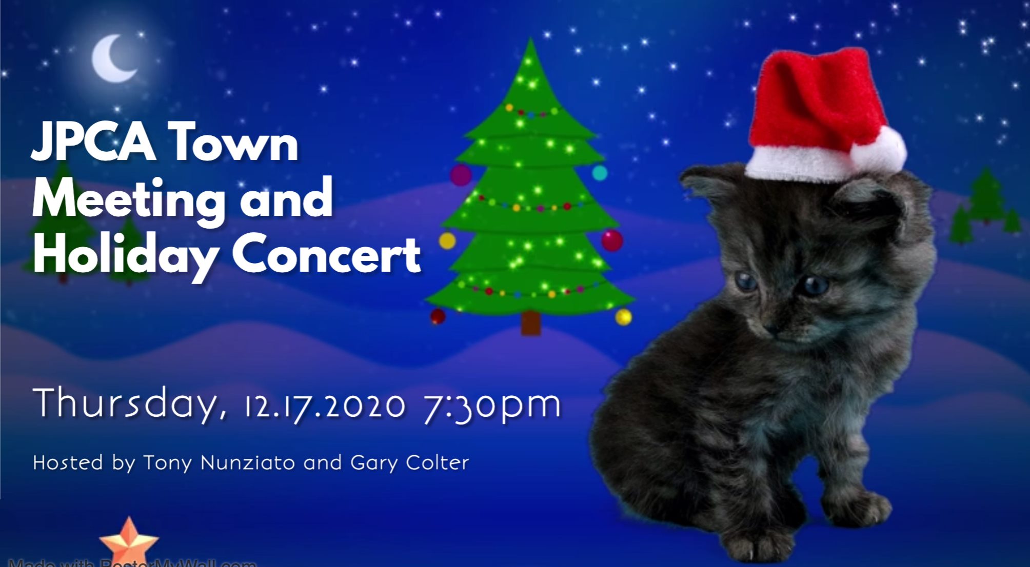 JPCA December 2020 Town Meeting and Holiday Concert