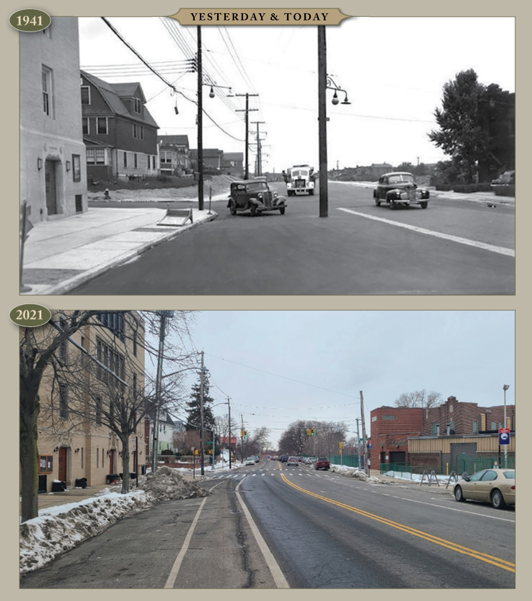 Yesterday and Today: 80th Street from St. Margaret’s Church, looking north