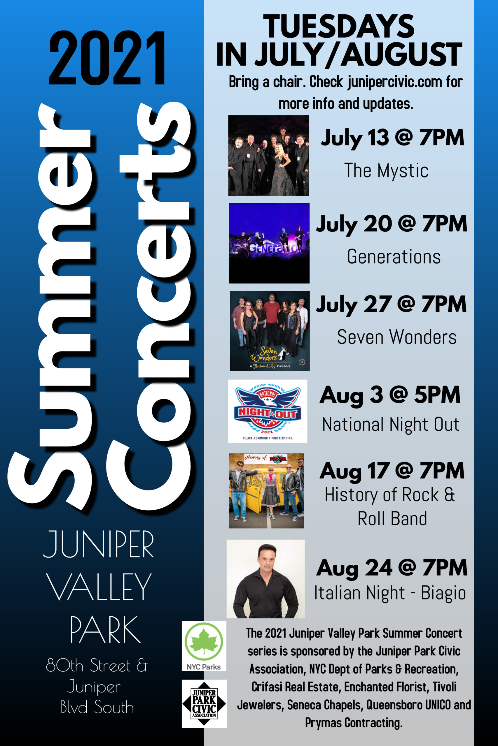 JPCA presents the 2021 Summer Concert Series