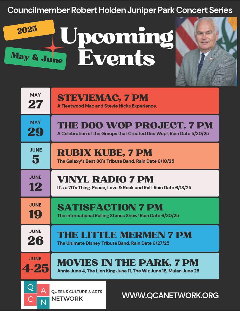June concerts and movies at Juniper Valley Park