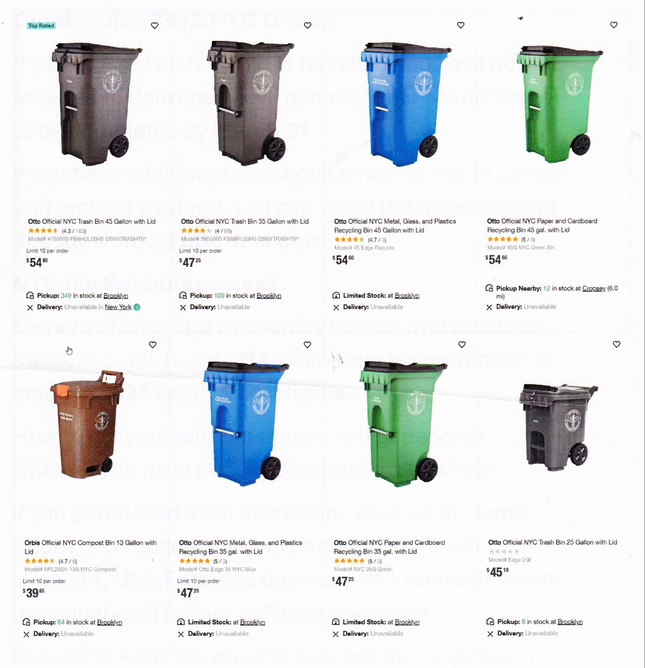 Mandatory Containerization and Trash Bin Reimbursement Program