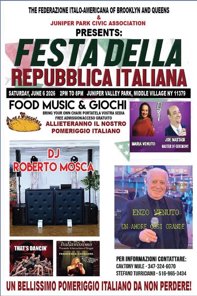 Juniper Valley Park Italian Festival June 6