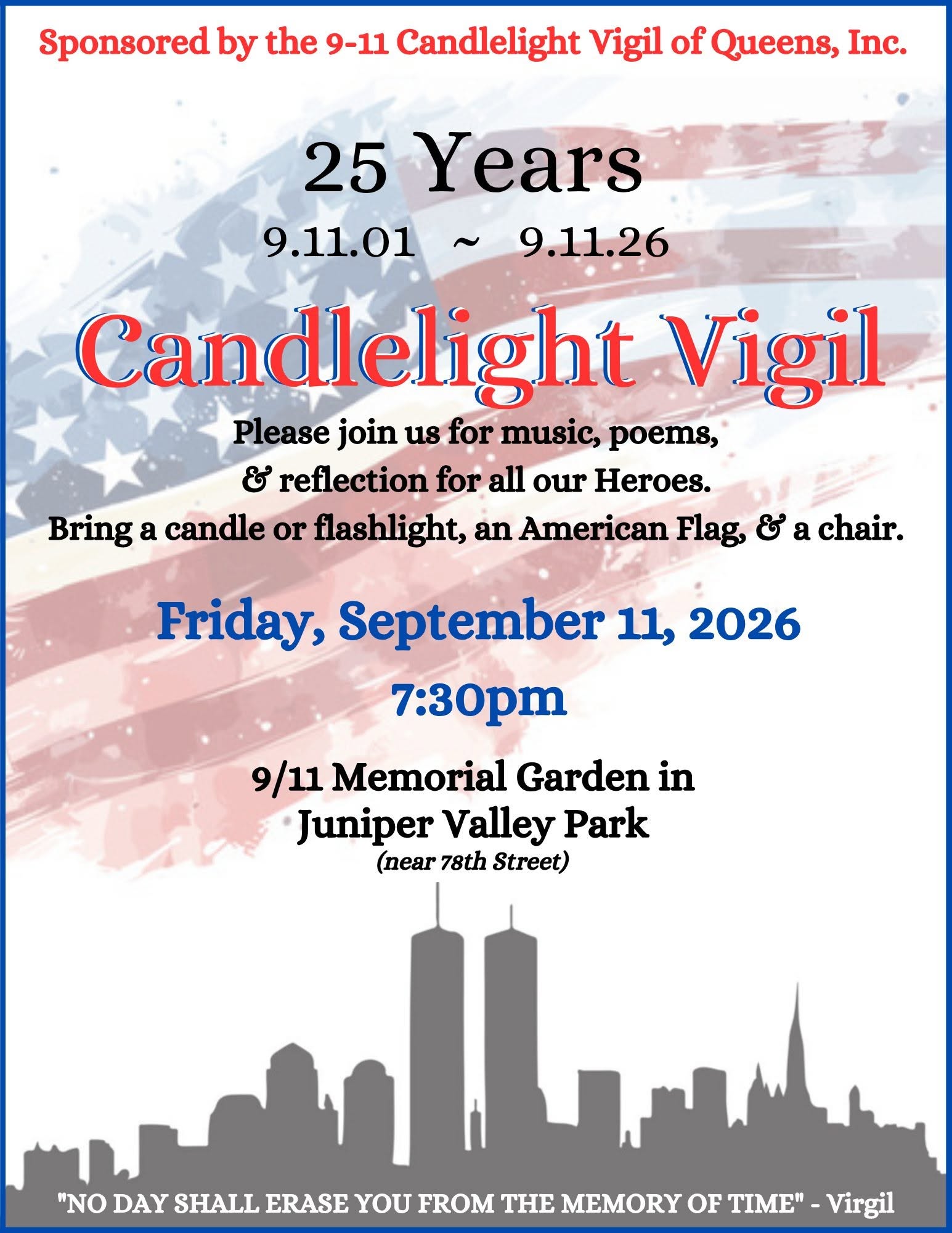 9-11 Memorial Event at Juniper Valley Park
