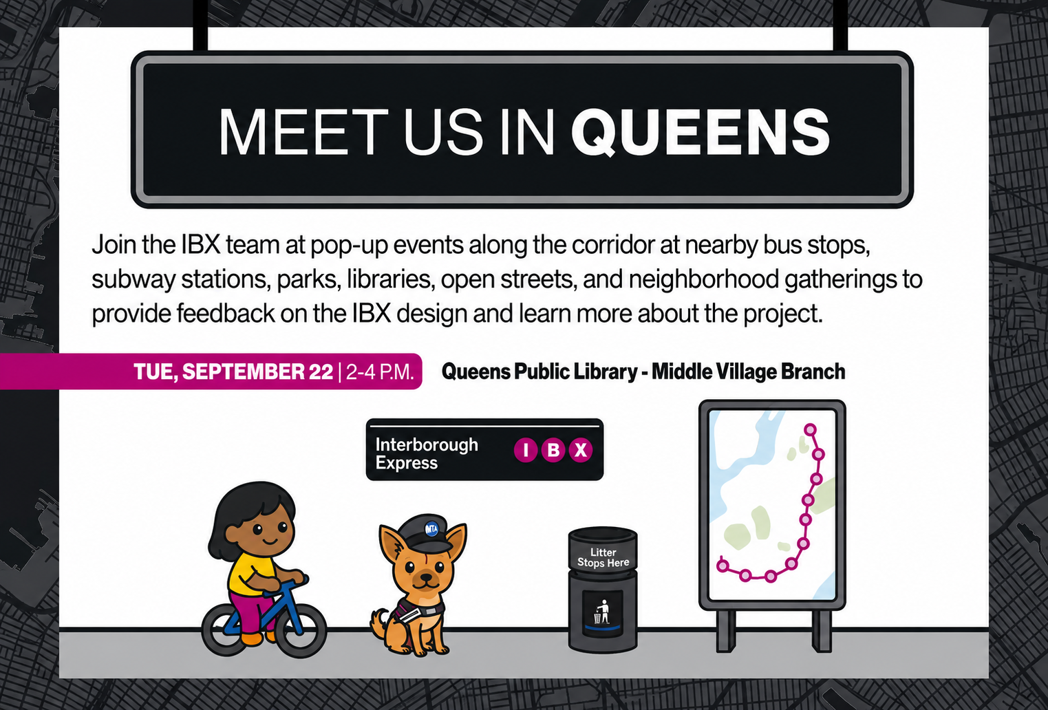 MTA IBX pop-up at Middle Village Library 9-22-26